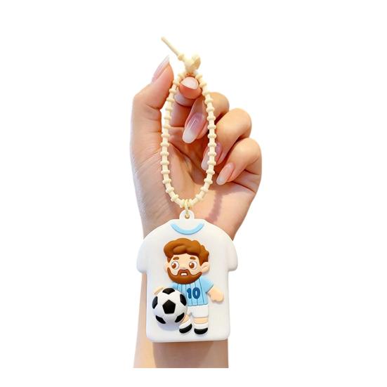 Bag Pendant with Hanging Chain, Cartoon Star Design Soft Silicone Stress Relief Keychain, Schoolbags Bag Decoration