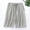 Pantalones Cortos de Verano para Hombre Color Sólido Holgados Cintura Elástica Cordón Entrepierna Profunda Mantienen Fresco Cómodos Bolsillos Talla Grande Pantalones Cortos hasta la Rodilla Ropa de Hombre
