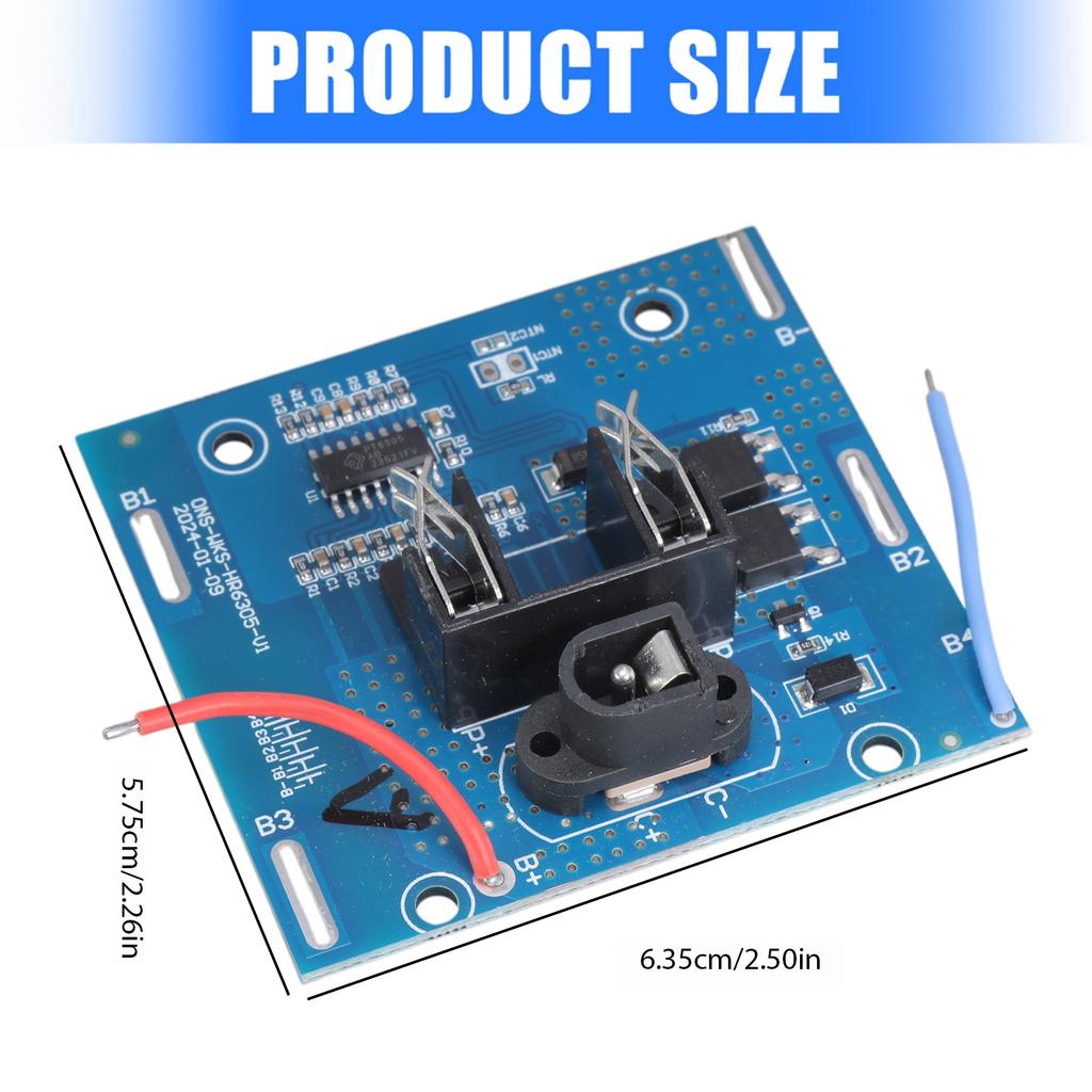 Lithium Batteries Pack Cell Module 21V Lithium Battery Charging Protective Board Power Circuit Board Replacement