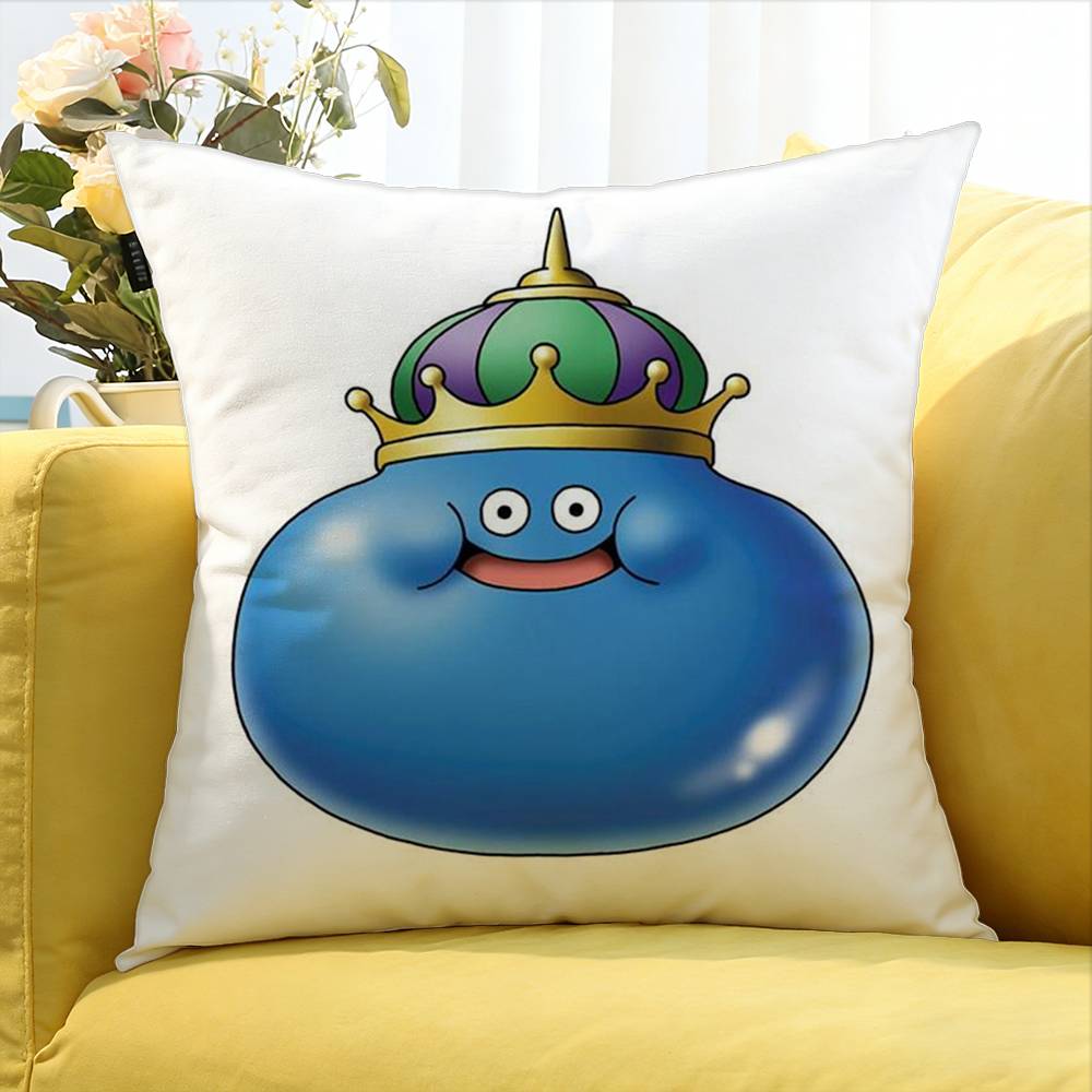 Cartoon Slime Dragon Quest World Various Sizes Square Pillow Case For Car Home Bedchamber Decor
