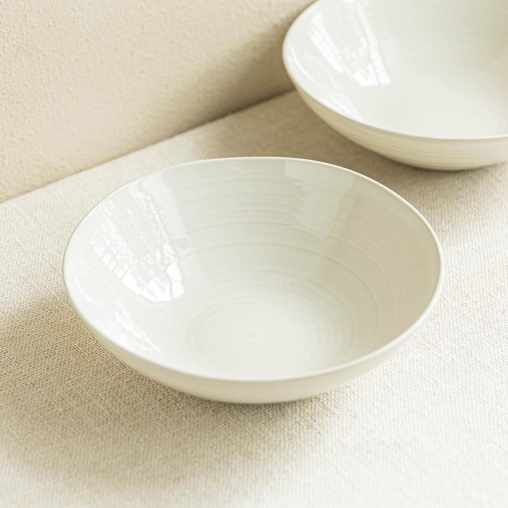 Simple Open Bowl Ceramic Bowl Minimalist Style Tableware Bowl Household Round Bowl Large Bowl Restaurant Ramen Bowl