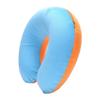 Almohada de Viaje en Forma de U Coche Aire Vuelo Oficina Almohada Inflable para el Cuello Funda de Felpa Corta Soporte de PVC Reposacabezas Cojín Suave para Lactancia