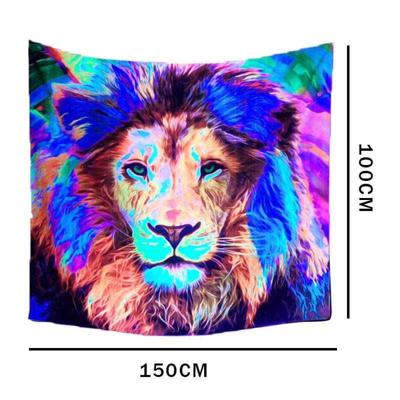 UV Fluorescent Tapestry Print Wall Hanging Art Home Decor