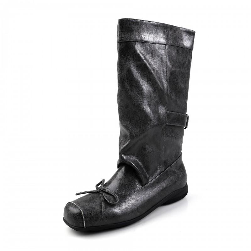 Womens Mid-Calf Boots Square Toe Bow Detail Chunky Heel Fashion Fall Winter