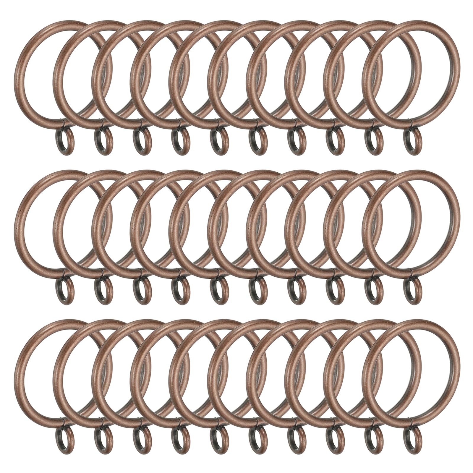 

PATIKIL Кольца для штор с внутренним диаметром, 30 металлических колец для карниза, цвет меди, проушины 1,3 дюйма, кольца, булавки,