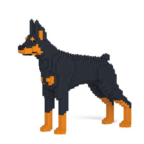 

JEKCA Doberman Pinscher Block, маленькие, черные, популярные корейские игрушки