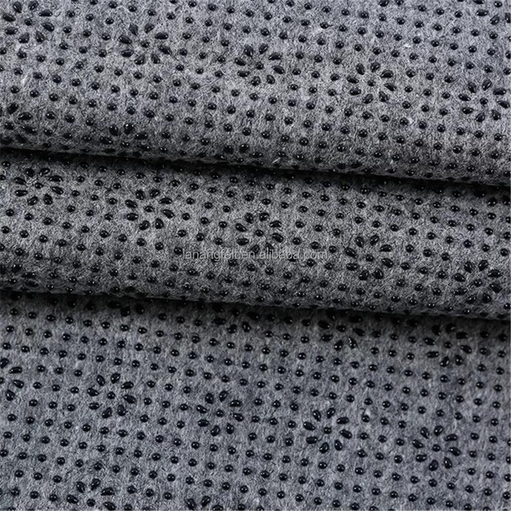 Custom Final Backing Fabric Cloth Non-slip Rug Pad Polyester Dots Carpet Secondary Backing Cloth