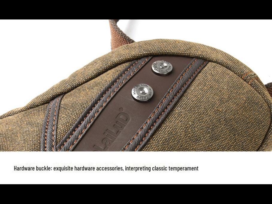Men's Retro Canvas Waist and Leg Messenger Bag with Shoulder Strap