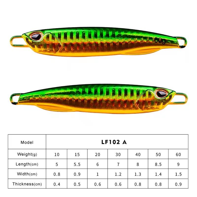 Sinking Long-Cast Lead Fish Night Glow Lure Iron Plate Simulated Metal Slow-Rocking Iron Plate Lure (as the picture,/&10g)