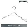 Tamatoshi Straight Double Steel 38cm Set of Chrome Developed by a Store Fixture for Home and Store Leaves No Unbendable Hangers, Wide, 10, Plated,
