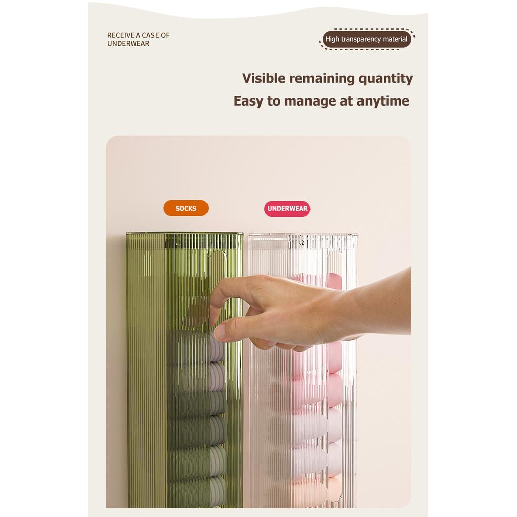 Underwear Storage Storage with Cover Punch Free Wall Storage Box Socks Collector