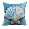 Home Decor Oceanic Creatures: Seahorses, Starfish & Turtles Pattern Cushion Cover Suitable for Sofa Bedroom Car Pillow Cover