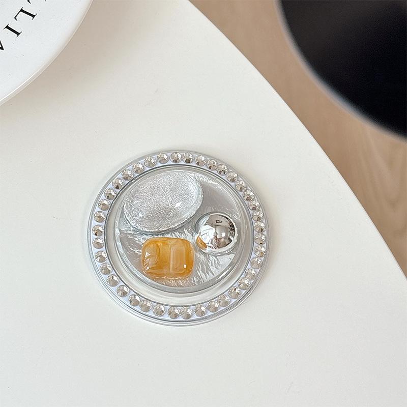 Jewel Star Love Mobile Phone Airbag Holder Magnetic Rhinestone Pearl Ring Creative Gifts