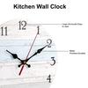 10 Inch Rustic Wooden Wall Clock Easy Installation Battery Operated Round Easy to Read Silent No Ticking Clock Kitchen Living Room Bathroom Farmhouse
