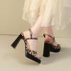 New waterproof desk thick heel with sandals sexy open-toed sandals fashion personalized high heels