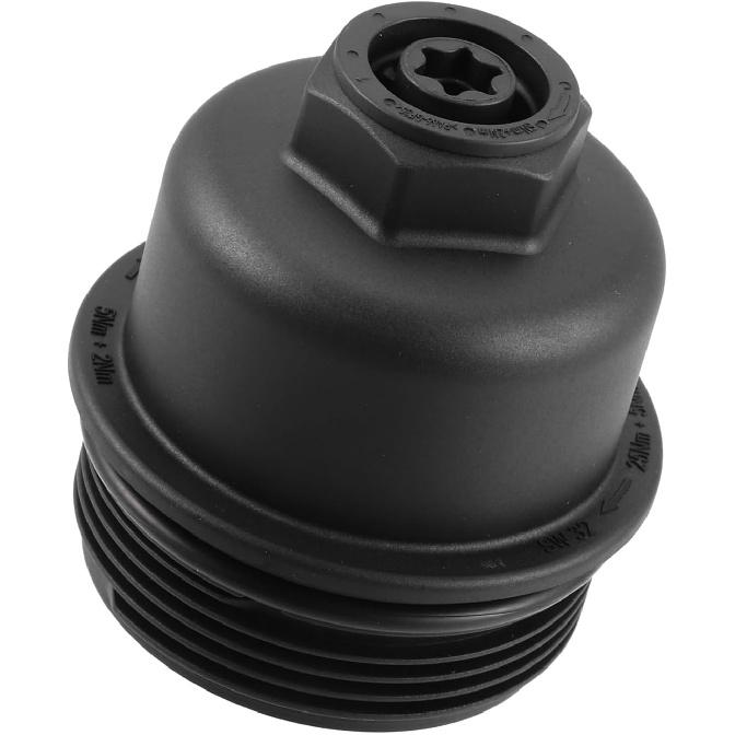 ACROPIX Engine Oil Filter Housing Cover Cap No.11428575907 for BMW X1 28i 2.0L 2016-2019 for BMW X2 2018-2019 Plastic Black Car Parts