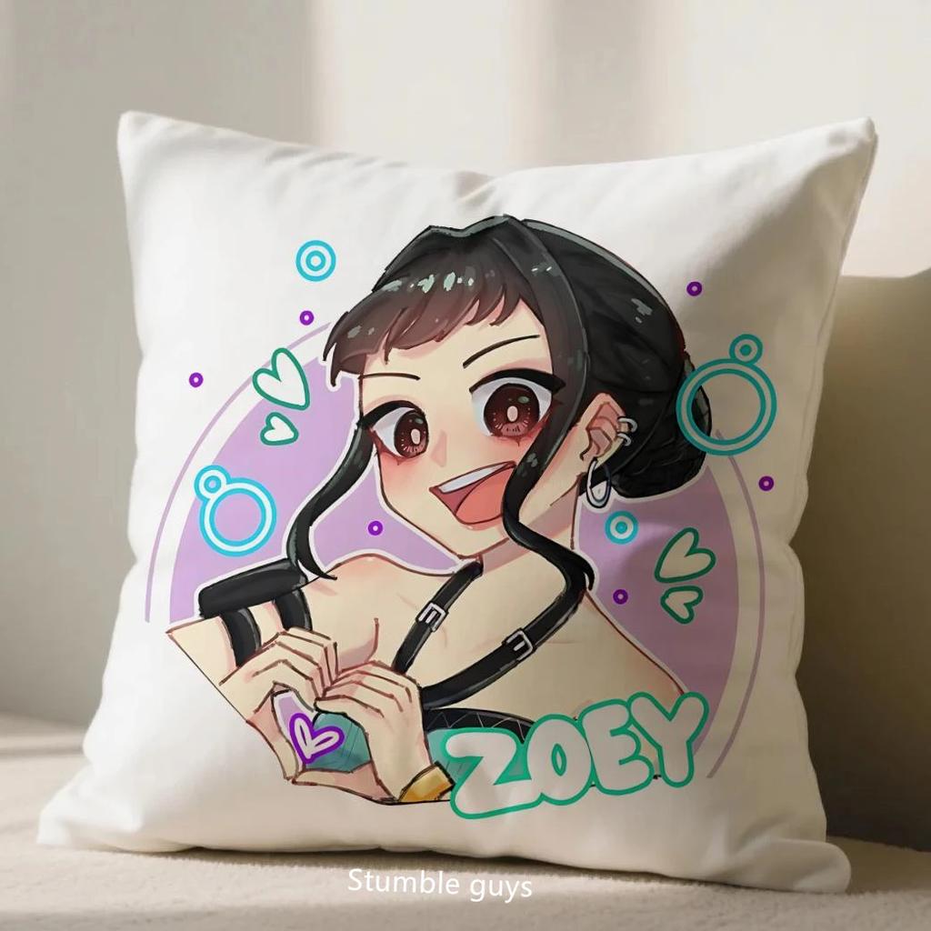 Demon Hunters Kpop Pillowcase Sofa Anime 45X45cm Cushion Cover Soft Touch