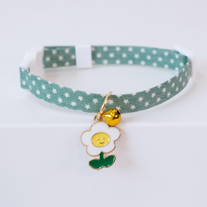 Ins fresh style Cat Collar Safety Breakaway Small Dog Tie Adjustable Necklace Strap for Puppy Kittens pet cats neck with bell