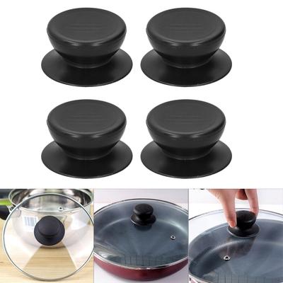 Pot Lid Knob, 4 Pieces Pot Handle Lid Knob, Pot Replacement Lids Knob, Plastic Knob for Kitchen Utensils