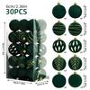 Velvet Flocked 6cm Plush Fabric Christmas Tree Ornaments, Set of 30 Pendants