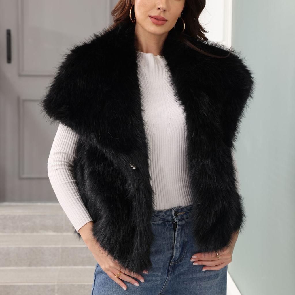 Women's Fashion Waistcoat Sleeveless Lapel Coat