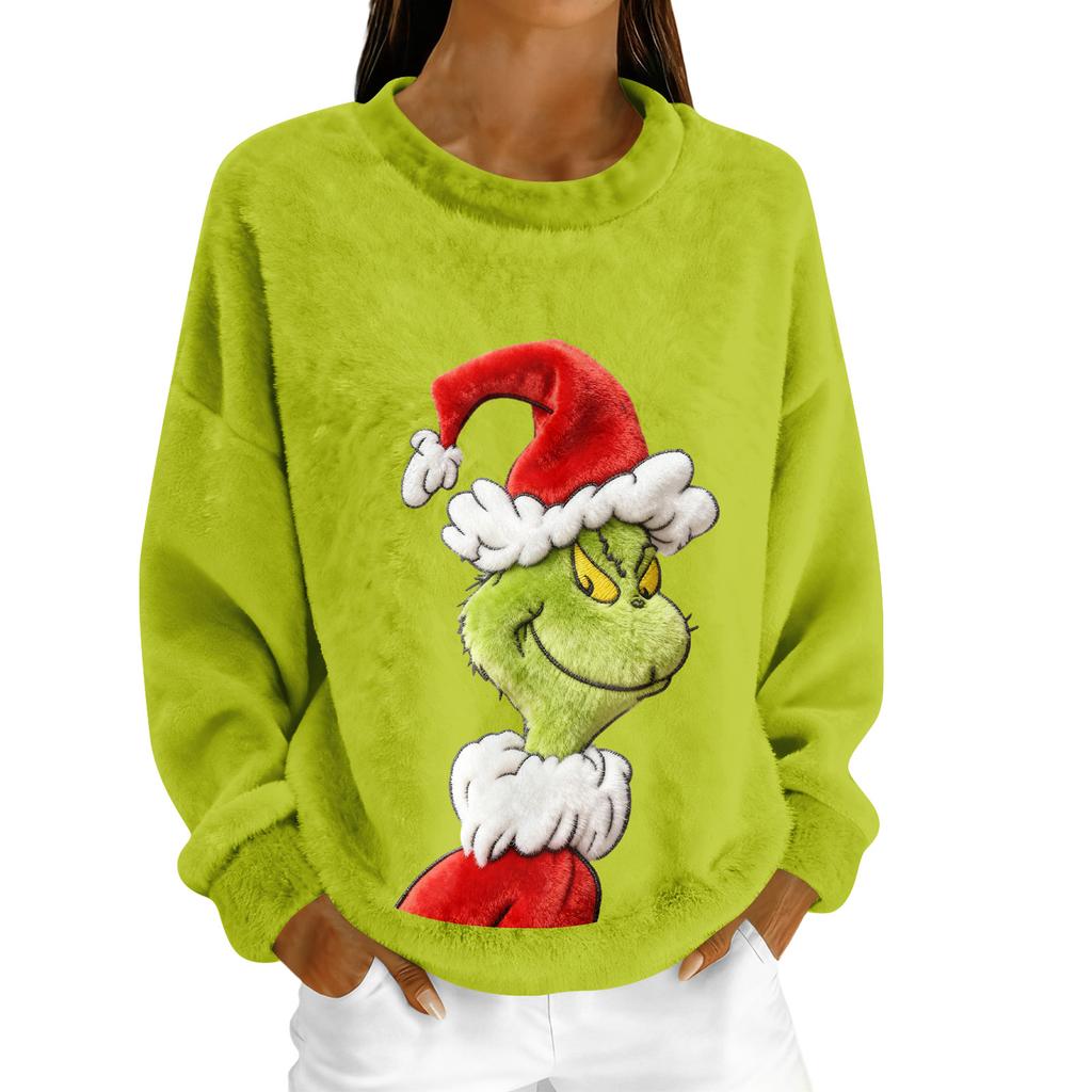 Damen Fleece-Hoodie Langarm Rundhals Lässig Bequem Locker geschnitten Leicht Damen-Hoodie