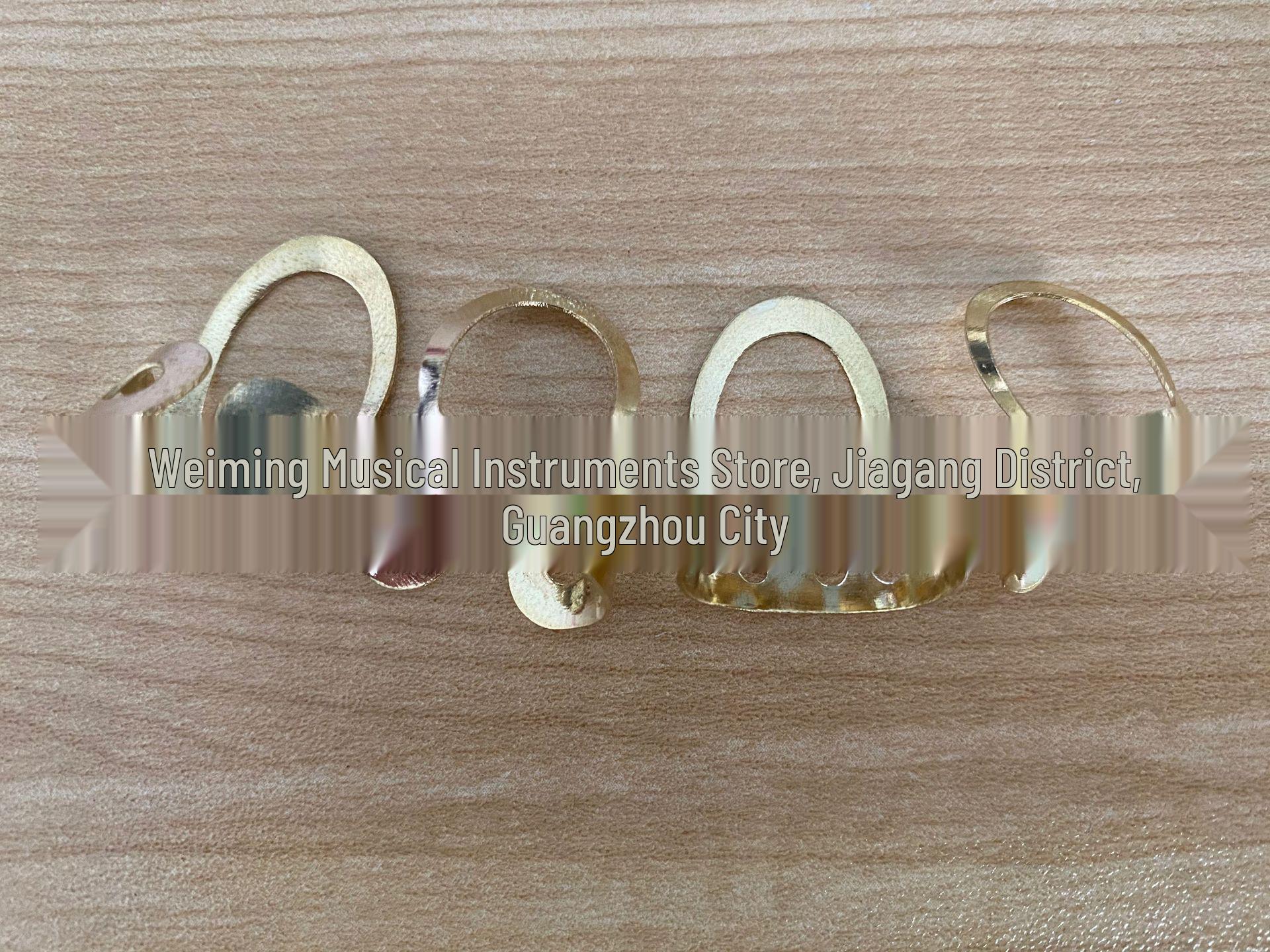 Gold Metal Guitar Finger Picks for Thumb and Index Finger - Fingerstyle Cots Large Index Finger Single (Hollow)