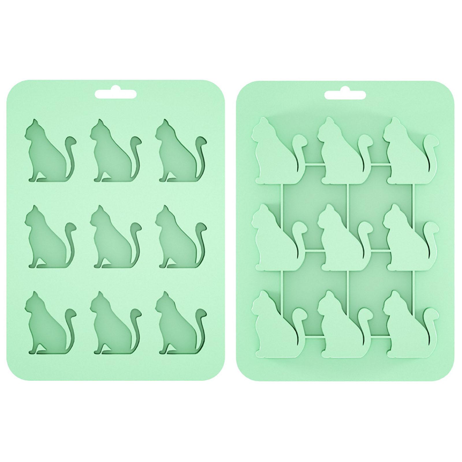 Easy to Clean Ice Ball Molds Cats Shape Kitchen Tool Easy Releasing Ice Tray Silicone Texture for Multifunctional Use розовый