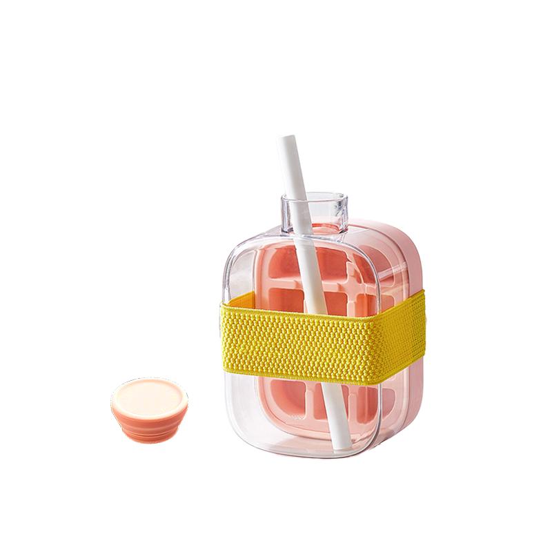 

Силиконовая форма для кубиков льда с крышками, формы для кубиков льда для виски, 2 в 1, бесконтактный герметичный лоток для кубиков льда, бутылка для воды, самодельная барная утварь