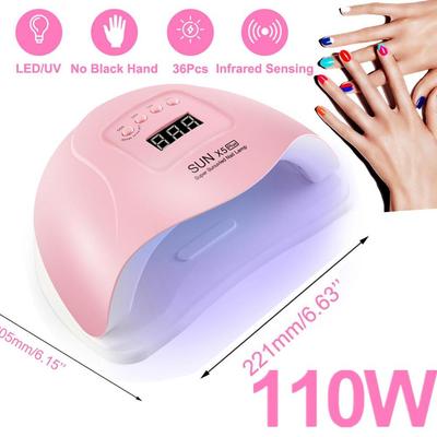 110W SUN X5 Plus Nail Dryer LCD LED Dryer Nail Lamp UV Curing Gel Polish Auto Sensing Lamp For Nails