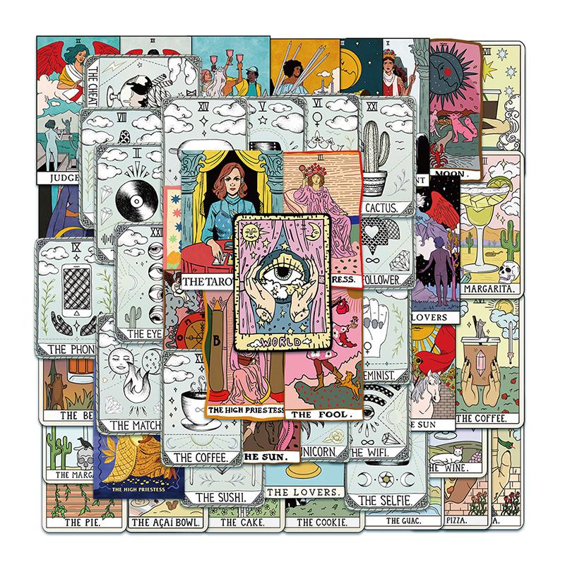 

50шт карты Таро гадание Diy граффити водонепроницаемые наклейки декор чемодана