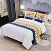 Geometric Diamond Bed Runner Pillowcase Modern Simplicity Leaf Pattern Bedend Towel Chenille Hotel Home Bedding Decorative Pad