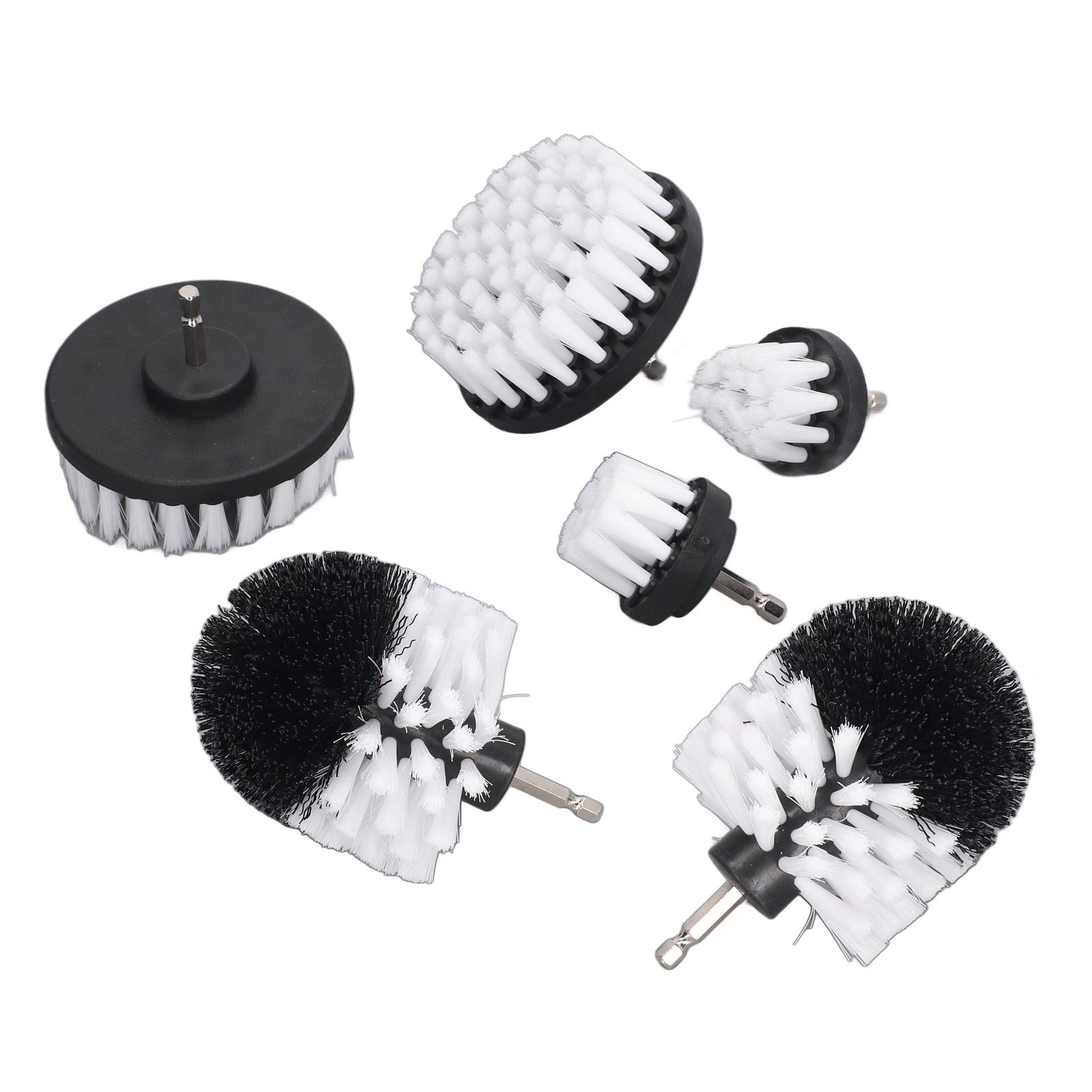 

6 шт. Щетка для чистки дрели Белая Мягкая нейлоновая щетина Износостойкая Щетка для дрели Электрическая щетка для чистки для