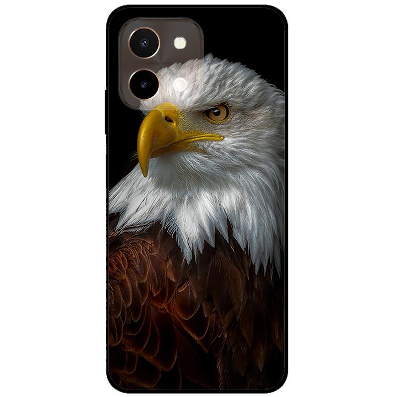 For Vivo Y28 4G Case 6.68'' Black TPU Silicon Cartoon Protection Cover for VivoY28 Y 28 4G Shockproof Capa Wolf Animals Soft Bag
