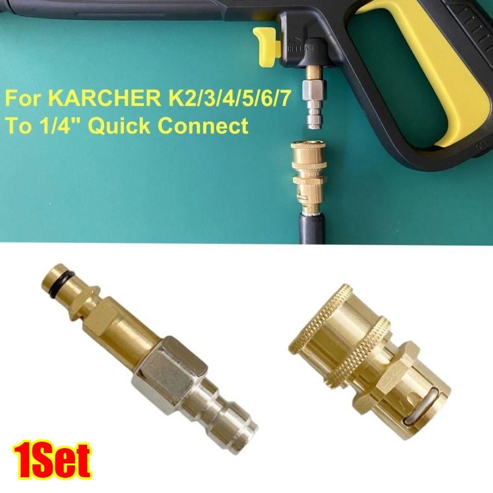 1Set Brass Pressure Washer Quick Connector Anti Tangle Adapter  for Hose and Water Torch Connection