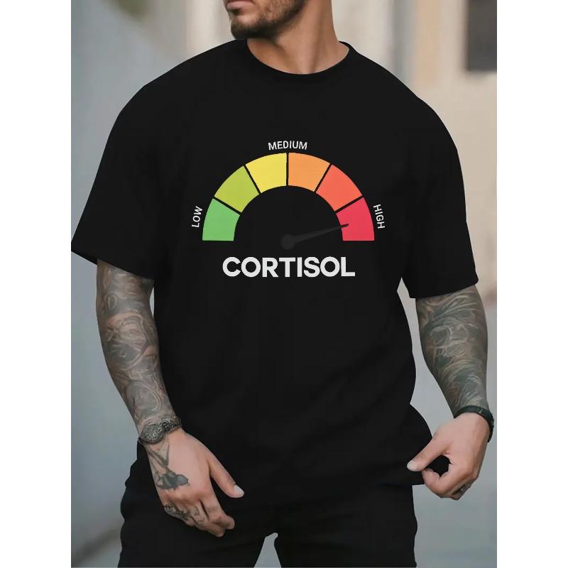 

Men s T-Shirt Featuring Mental Health Prints, Perfect for Office Workers And Stress Management Enthusiasts, Soft And Comfortable Trendy Short Sleeves 4XL чорний