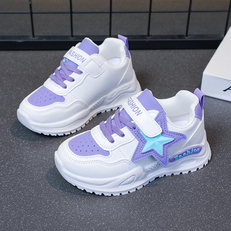

Children s sports shoes 2025 spring and autumn new children s star fashion soft-soled dad shoes non-slip casual running shoes 37