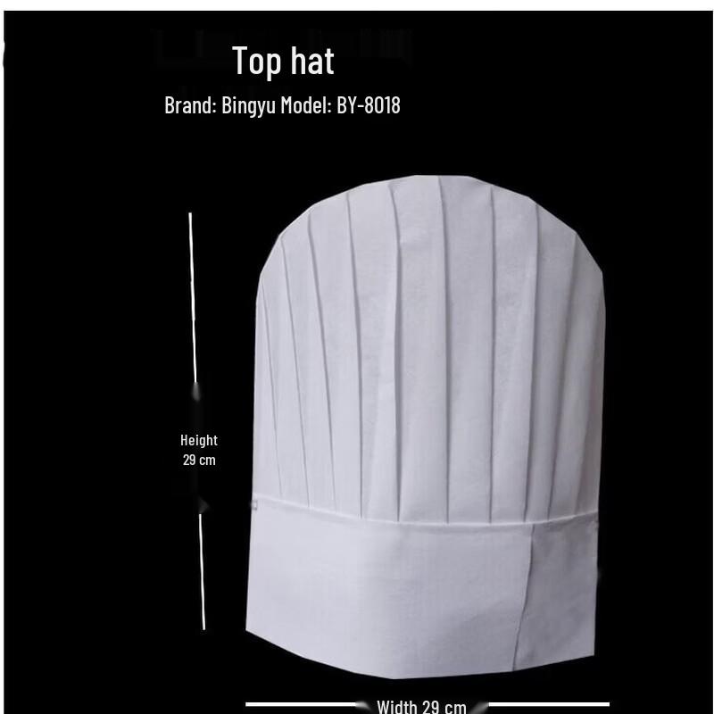 Disposable Non-woven Round Top Chef Hats (30-Pack)