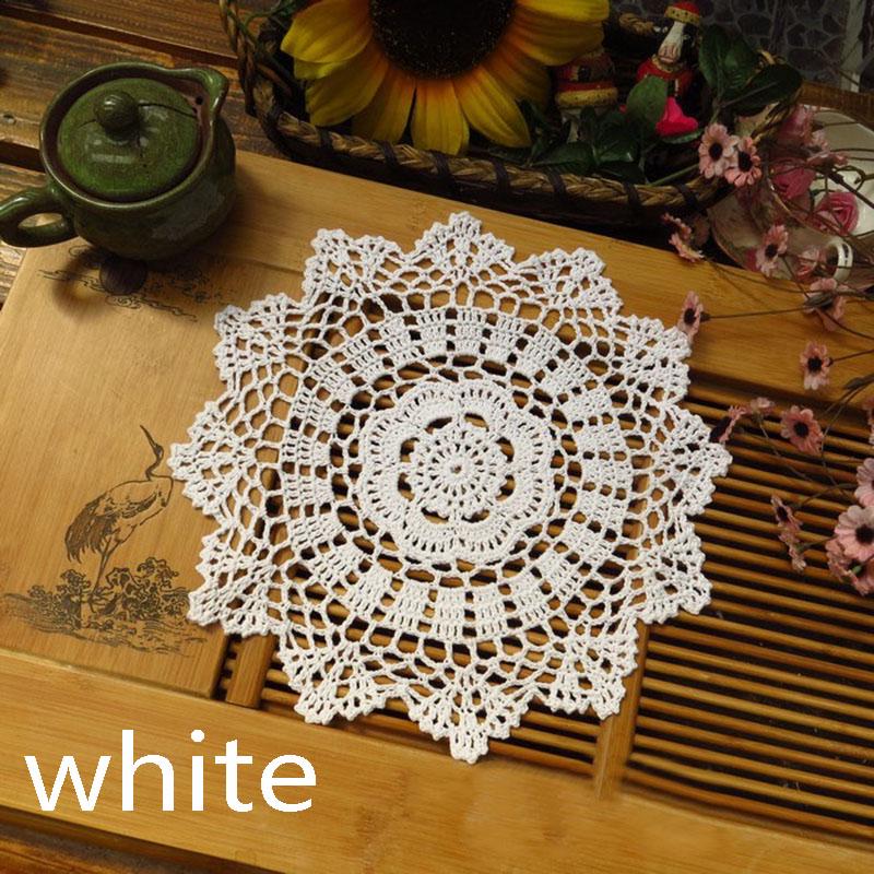 1 Oval-Placemat Tisch Tischset Vintage Hand Gehäkelt Baumwolle Spitze Deckchen