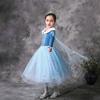 2020 Christmas Autumn Winter Frozen Princess Elsa Dress Girls Long Sleeve Children's Dress Elsa Dress