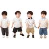 LUSON Baby Boys' Full Print Short Sleeve Polo T-shirt
