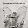Comb Storage Shelf Self-Adhesive Bathroom Storage Rack Butterfly Shape Acrylic Storage Holder for Home