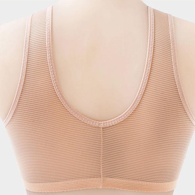 Front Button Underwear Women's Thin No Steel Ring To Receive Auxiliary Breasts Anti-sagging Push-up Bra