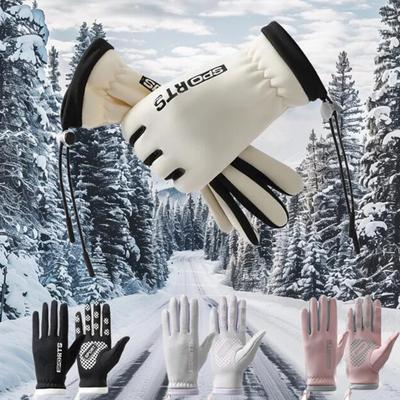 1 Paar Winterhandschuhe für Damen, modisch, bequem, Touchscreen-Design, winddichte Handschuhe für Outdoor-Sport