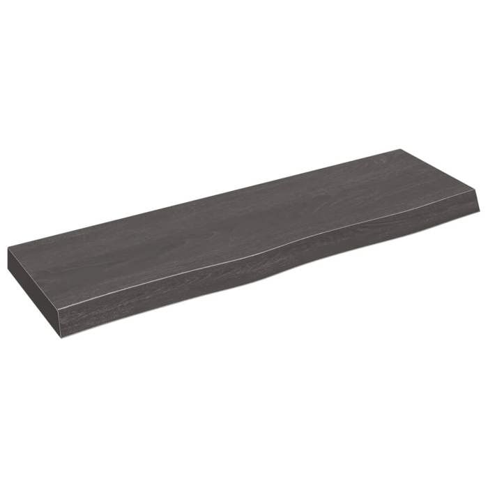 VidaXL Étagère murale gris foncé 100x30x6 cm bois chêne massif traité 363802