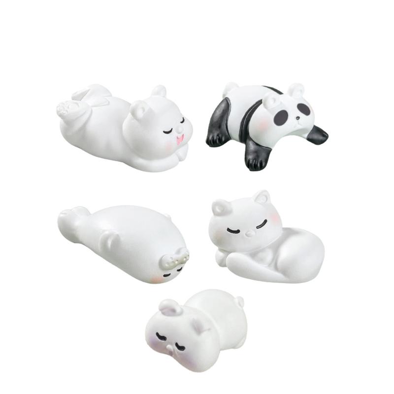 

5PCS Cartoon Animal Stacking Toy Miniature Desktop Ornaments Resins Handmade Art Craft For Home Decors Party Supplies 1