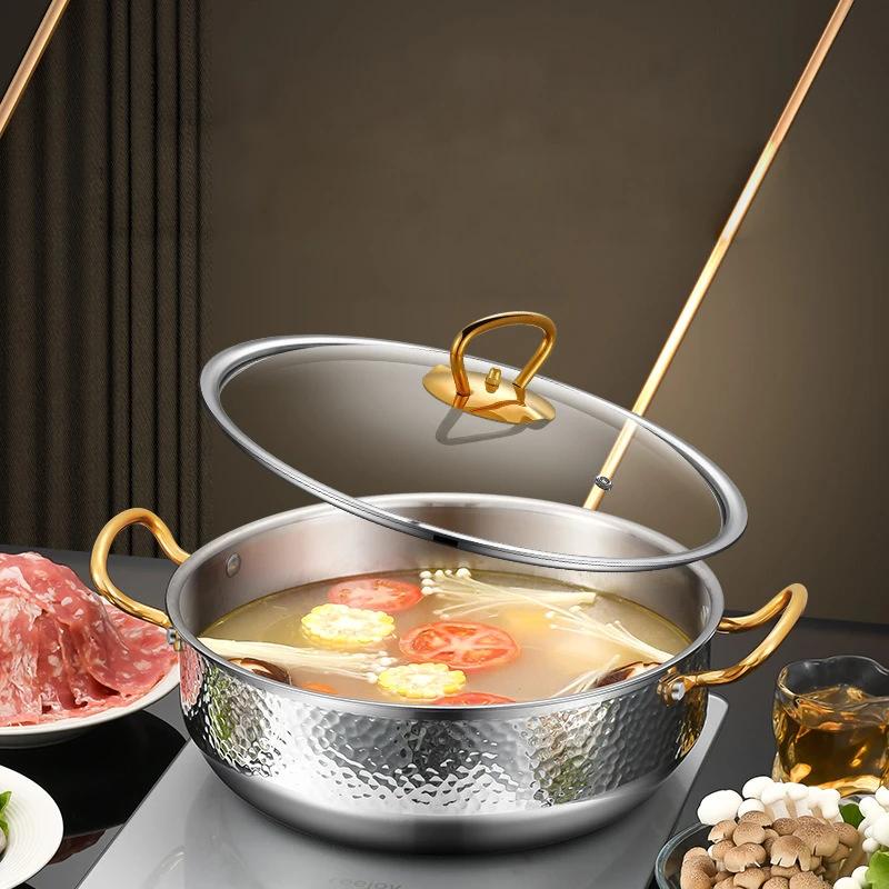 Vzor kladiva špičkový hot pot Čirá polévka Dvojí chuť Speciální hot pot pro indukční vařič 304 nerezový hrnec