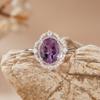 Natural Opal Amethyst Citrine Topaz Pendant Necklace Women'S Set S925 Sterling Silver Colored Jewelry