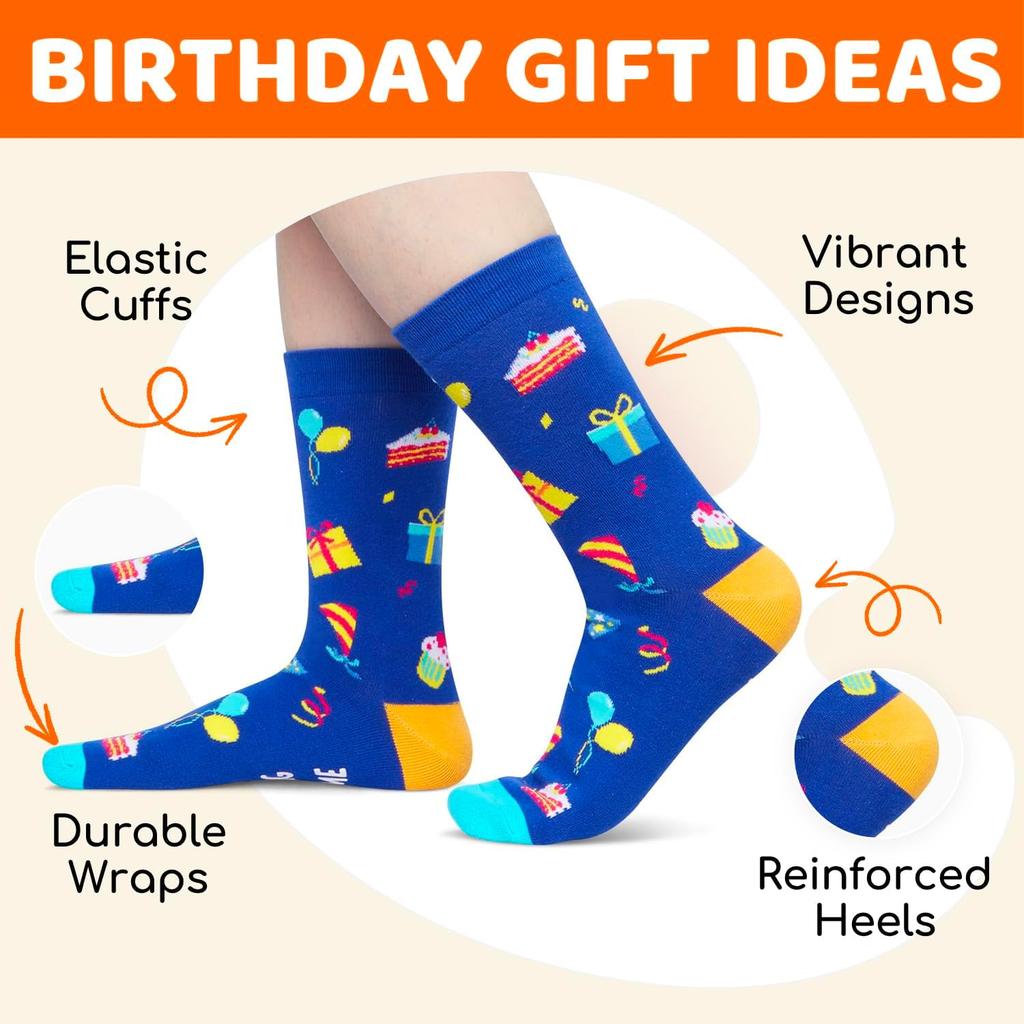 Zmart Birthday Gift Ideas Socks - Gifts for 13-19 Year Old Teen Girls Boys
