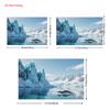 2D Flat Surface 1 Piece of Antarctic-themed Background Fabric with a Tower-shaped Banner Suitable for Decorating the Room